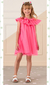 Vestido MS Rosa Laço Gola - comprar online