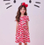 Vestido Hello Kitty Momi Vermelho Ondas