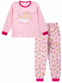 Kit 4 Pijamas Feminino Infantil Menina Inverno em Meia Malha Estampado na internet