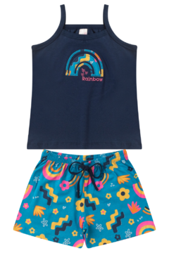 Kit 6 Conjuntos Infantil Menina Verão Blusa de Alcinha e Shorts com Elástico Malha com Elastano - loja online