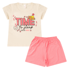 Kit 4 Pijamas Infantil Juvenil Menina Verão em Meia Malha Estampado - comprar online