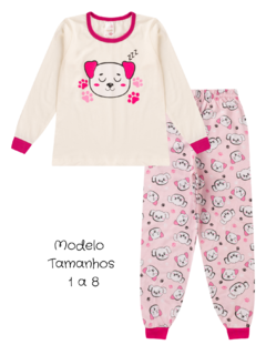 Pijama Infantil Menina Inverno em Meia Malha - BFI