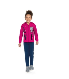 Conjunto Moletom Infantil Menina Pink - BFI