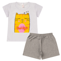 Kit 2 Pijamas Infantil Juvenil Menina Verão em Meia Malha Estampado - loja online