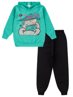 Conjunto de Moletom Infantil Menina com Capuz - BFI - loja online