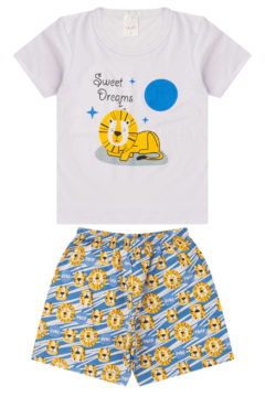 Kit 2 Pijamas Infantil Menino Verão em Meia Malha Estampado na internet