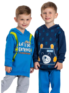 Conjunto de Moletom Infantil Menino com Capuz - BFI - loja online