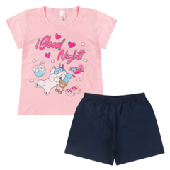 Kit 4 Pijamas Infantil Juvenil Menina Verão em Meia Malha Estampado - Schin Modas