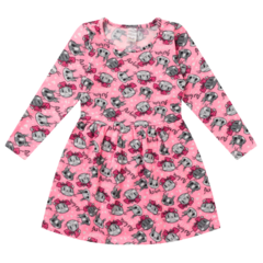 Vestido Infantil Menina Inverno Manga Longa Peluciado - BFI