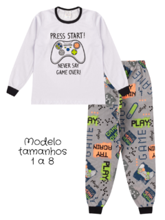 Pijama Infantil Menino Inverno em Malha Roupa de Dormir - BFI