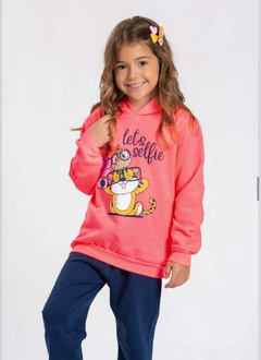 Conjunto de Moletom Infantil Menina com Capuz - BFI - comprar online