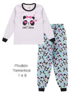 Pijama Infantil Menina Inverno em Meia Malha - BFI