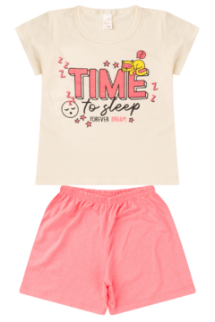 Pijama Infantil Juvenil Menina Verão em Meia Malha Estampado - comprar online