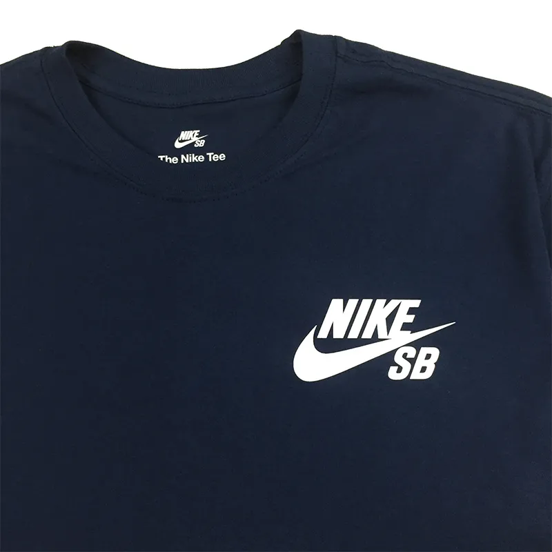 Camiseta Nike Sb Tee Logo Azul Marinho - Rock City
