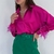"Encanto Nostálgico: Blusa Vintage de Botões, Elegância Streetwear com um Toque Feminino" - loja online