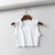 "Elegância Retro com um Toque de Streetwear: Descubra o Top Cortado Branco Feminino de Inspiração Coreana!" - comprar online