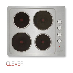 ANAFE ELECTRICO CLEVER 114 -4 HORNALLAS INOX