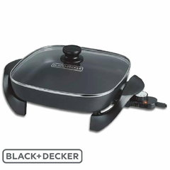 SARTEN ELECTRICA BLACK DECKER SK1212B 1500W NEGRA TAPA VIDRIO