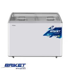 FREEZER EXHIB. BRIKET EH3300BK BLANCO DOB. CANASTO PTA. VIDRIO 295LTS