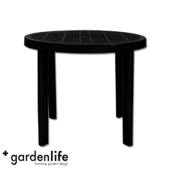 MESA GARDEN LIFE F413001 REDONDA GUINEA 0.90 DIAMETRO NEGRA