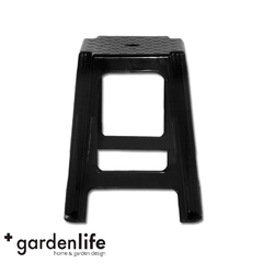 BANQUETA GARDEN LIFE ACERO 700001 NEGRA