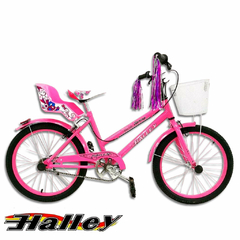 BICICLETA HALLEY BIN.19075 ROD. 20 DAMA DE LUJO C/CANASTO Y GUARDABARRO