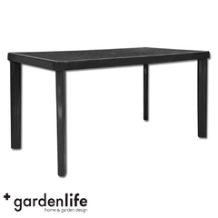 MESA RECTANGULAR GARDEN LIFE F421001 BALI 120X70 NEGRA