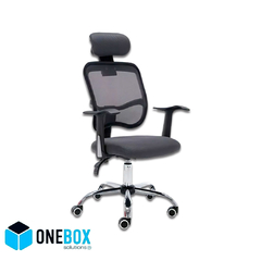 SILLA DE PC ONEBOX OB-S09 ELEGANTE ALTO C/APOYA CABEZA Y APOYA BRAZO