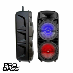 PARLANTE PORTATIL PRO BASS WAVE 208 C/MIC. WOOFER 2X8 - comprar online