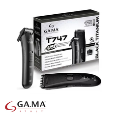 CORTA PELO Y BARBA GA.MA BLACK TITANIUM T747 USB IN. - comprar online