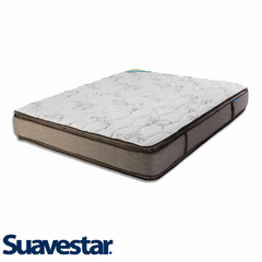 COLCHON RESORTE SUAVESTAR BOREAL BAMBOO PILLOW TOP 190X140X31