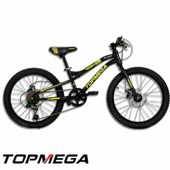 BICICLETA TOP MEGA MTB SLIDER R20 7VEL NEGRO/FUCSIA/AMARILLO - Confort Acuario