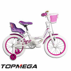 BICICLETA TOP MEGA NENA FLEXYGIRL ROD.16 BLANCO/VIOLETA