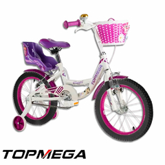 BICICLETA TOP MEGA NENA FLEXYGIRL ROD.16 BLANCO/VIOLETA - Confort Acuario