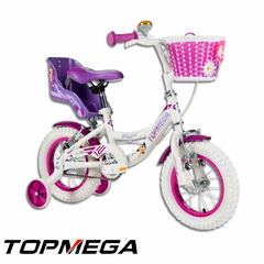 BICICLETA TOP MEGA NENA FLEXYGIRL ROD.12 BLANCO/VIOLETA - comprar online