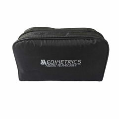 Estuche negro para kit bauma aneroide con logo de Medimetrics Medical Technologies.