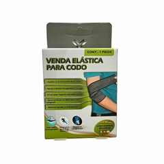 venda elástica para codo, que incluye información sobre sus beneficios y características.