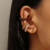 EARCUFF SHINNY ARO NEGRO - comprar online