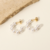 ARETES PERLAS ACERO INOXIDABLE CHAPADO - comprar online