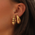 ARETES GOTAS ESPIRAL MEDIANA CHAPADO ORO 14K en internet