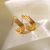 ARETES ACERO INOXIDABLE CHAPADO ORO 14K - tienda online