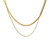 COLLAR 2 CADENAS ACERO INOXIDABLE CHAPADO ORO 18K - comprar online