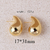 ARETES GOTAS GRANDES PLATEADO CHAPADO ORO 14K en internet