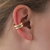 EARCUFF DOBLE AROS ACERO INOXIDABLE ORO 18K