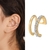 EARCUFF PLATEADO DOBLE Y BRILLANTES - comprar online