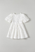 Vestido branco flores de algodão - comprar online