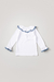 Camiseta manga longa com gola babados - comprar online