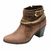 Imagem do Bota Casual Feminina Cano Curto Couro Comfort Havana - ECT2360COHAV