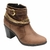 Bota Casual Feminina Cano Curto Couro Comfort Havana - ECT2360COHAV na internet