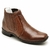 Botina Casual Conforto Couro Marrom - RT1601FLOCFE